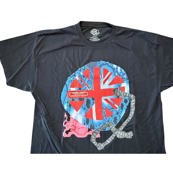 Travis Scott O2 Arena Live Union Jack London Exclusive Concert Tee*NEW*SIZE 2XL - Picture 1 of 5